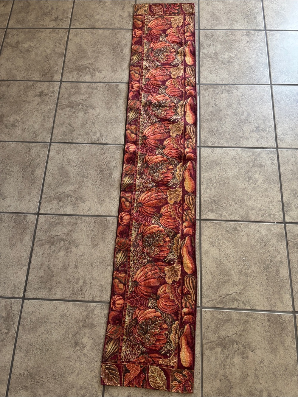 Pumpkin and Squash Print Table Runner